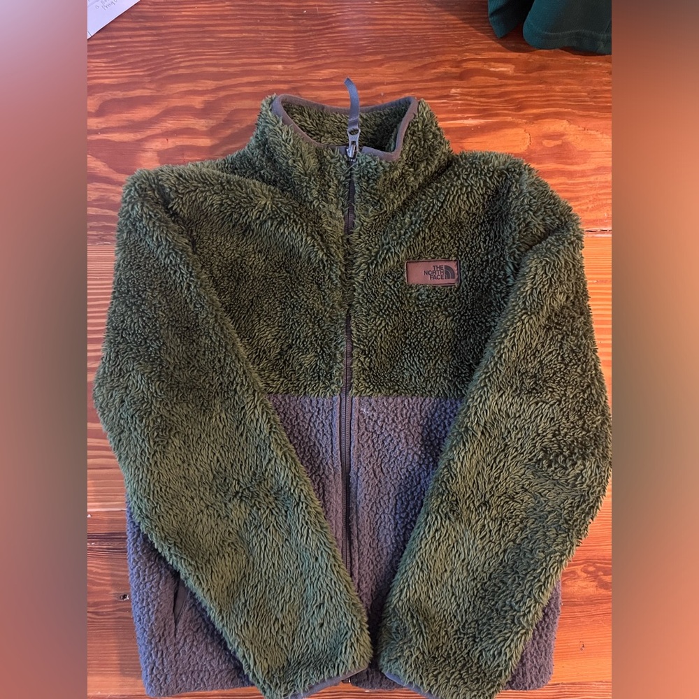 ❄️The North Face Green and Grey Jacket
